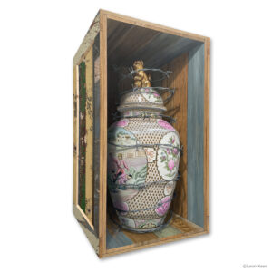 Leon Keer painting Apostates porcelain chinese vase
