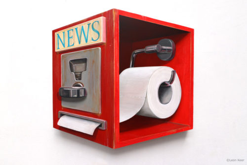 Fake News painting by Leon Keer