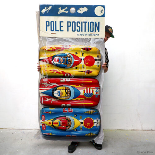 Leon Keer painting pole position