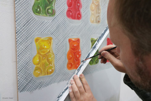 Gummybears pills leon keer 3d painting Pleasure and reward