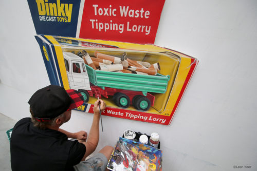 Toxic Waste Tipping Lorry painting by Leon Keer